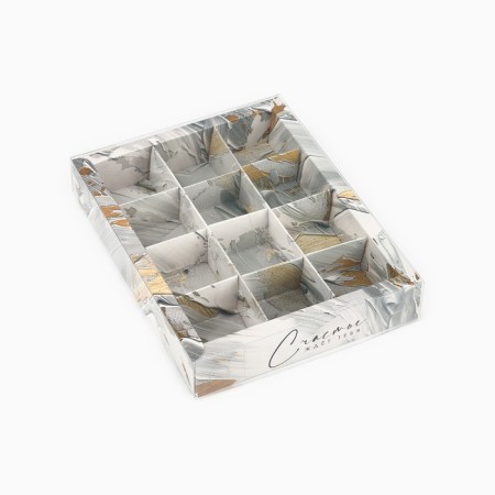 Box under 12 sweets with cells “Happiness waiting for you”, 14.5 x 18.5 x 3 cm