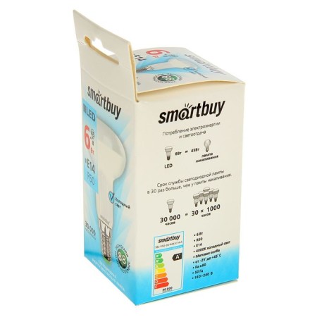 SmartBuy, R50, 6 W, E14, 4000 K, daylight light light.-1