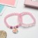 A set of children's bracelets (2 pcs.) "Choselka", a sunny mood, color in silver
