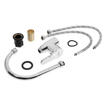 Kitchen mixer Zein Z2659, single -leaf, cartridge ceramics 40 mm, brass, chrome-9