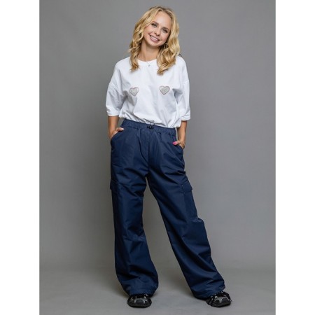 Heater trousers, height 140 cm, dark blue color