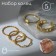 Ring set 5 pieces "perfect fingers" geometry, white color in gold