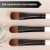 A set of makeup brushes, 3 objects, white/black color