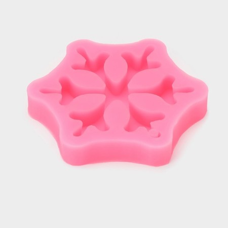 Mold "Orion", silicone, 8.5 × 8.5 × 1.5 cm, pink color-1