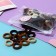 Hair elastic band "Mahrushka" (set of 80 pcs) tenderness, 2.5 cm, brown