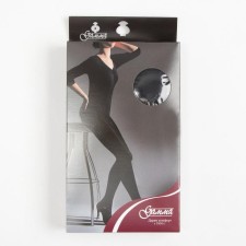 Female tights with a terry follow, the color is black, height 164, size 23-25