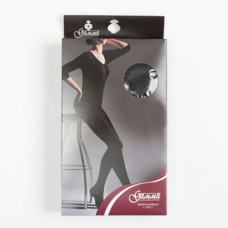 Female tights with a terry follow, the color is black, height 164, size 23-25