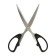 Chancellery scissors 19.0cm office plastic handles, euro suspension
