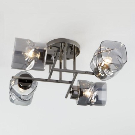 Hilari chandelier, 4x40W E27, color black pearls
