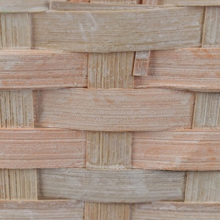 Wicker basket, d25 x 18 x 11/19 cm, peach, bamboo-4