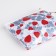 Women's wallet with lightning, white/gray/red color