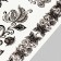 Tattoo on the body black "Flower ornaments" 21x14.8 cm