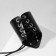 Bracelet Skin "Cuff" on lacing, medium, silver-black color,