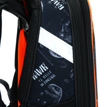 School backpack 38 x 30 x 16 cm, ergonomic back, Stavia "dinosaur 2", black-10