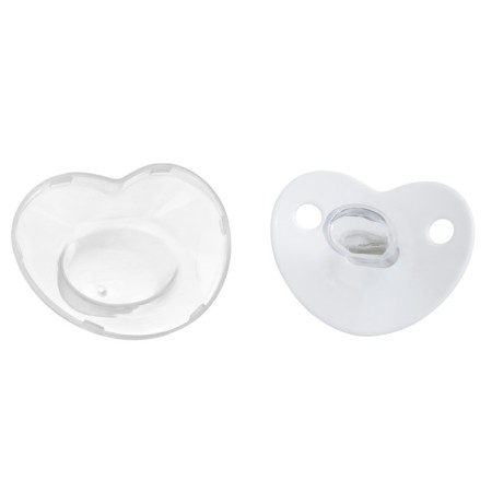 Nipple - Orthodontic dummy “I love mom”, with a cap, +12 months, silver, rhinestones-2