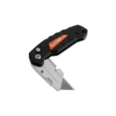 Folding knife Harden 570332, trapezoid, whole -aluminum case, 18 mm-3