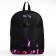 School textile backpack with mount for the Nice Try skate, 38x29x1 cm, black color, lightning department