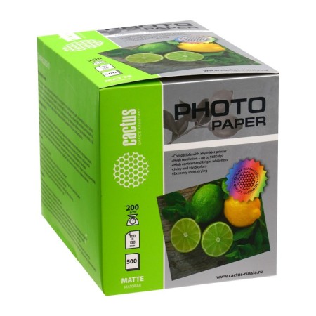 Photo paper for jet print A6, 500 sheets Cactus, 200 g/m2, one -sided, matte