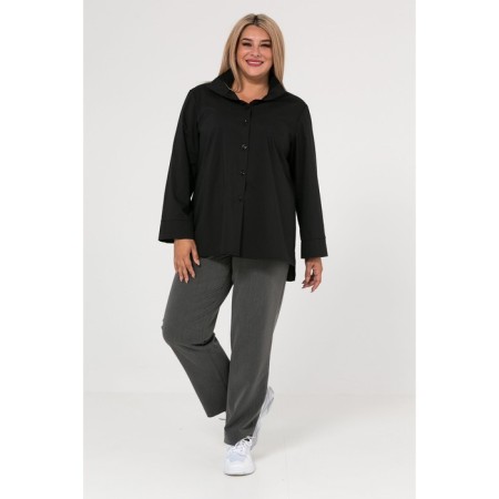 Female shirt, size 56, black color-2