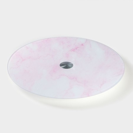 Glass stand for a cake rotating shares "pink", d = 32 cm, pink color-2