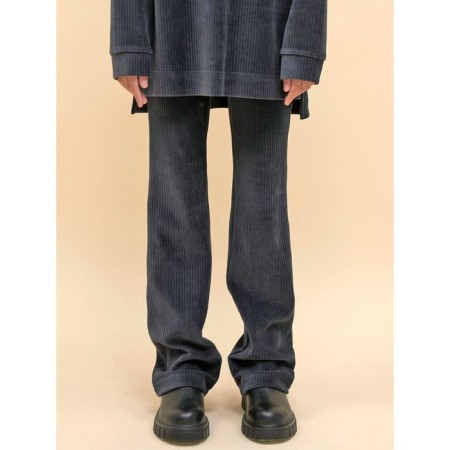 Pants for girls, height 104 cm, dark gray color-1