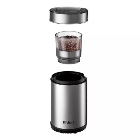 Kofemolka KitFort KT-7109, electric, knife, 150 watts, 40 g, silver-hourly-3