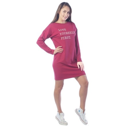 Dress-TOLSTOK LOVE YOURSELF First, size 48, burgundy color-1