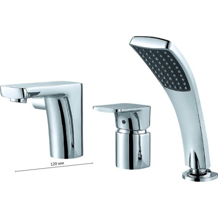 Bath mixer D&K Berlin Freie DA1434901, color chromium