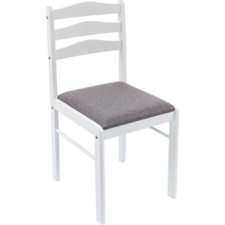 Wooden Camel Stew Massive/Fabric, White/Gray 40.5x43x84 cm-9