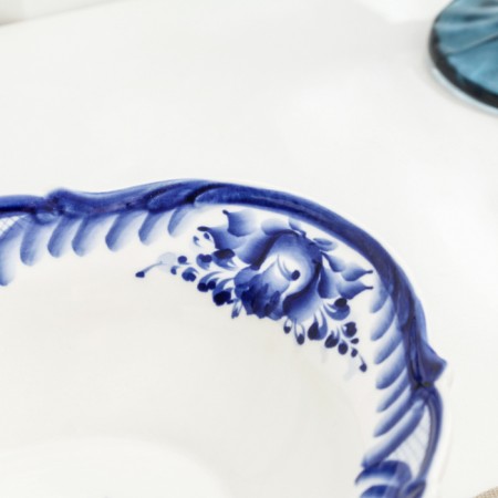Dish, 25 x 18 x 5 cm, gzhel, cobalt-4