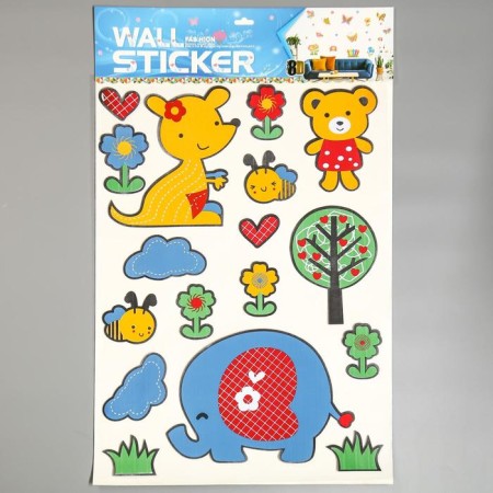 EVA sticker "Elephant and his friends" 79x49 cm-2