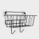 Basket with 2 hooks, 31.5 × 13 × 20 cm, black color