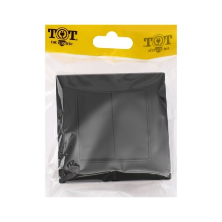 Tot Glossy Glass switch, 10 a, 2 keys, hidden, glass, black-4
