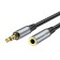 Hoco UPA20, Jack 3.5 mm (M) cable - jack 3.5 mm (F), 1 m, nylon, gray