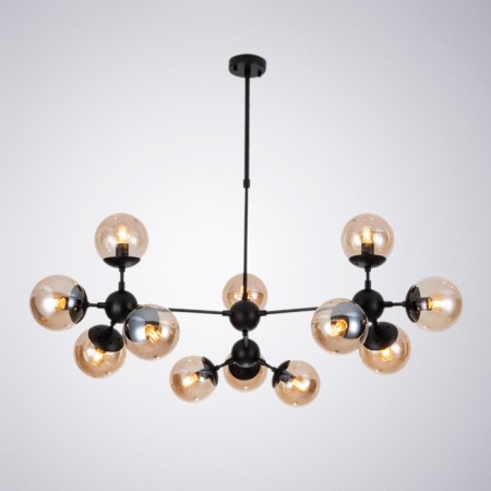 Bolla chandelier, 12x60W E14, black-1
