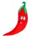 Soft toy - pillow "Chile pepper", 75 cm
