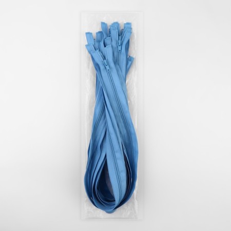 Lightning "Spiral", No. 5, detachable, automatic lock, 70 cm, blue color-2