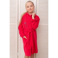 A dressing gown for a girl, height 104 cm, raspberry color