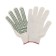 Gloves, x/b, knitting 7 class, 4 threads, size 9, with PVC dots, white, Greengo