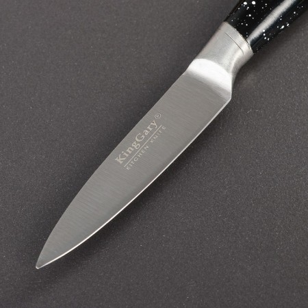 Vegetable knife Overlord, blade 8.5 cm, black color-1