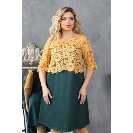 Women's dress, size 60, green color-8