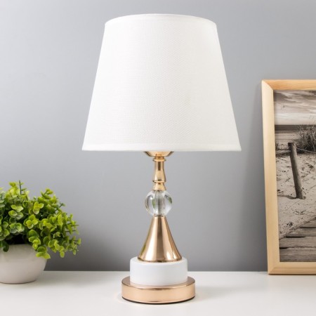 Board lamp "Marfa" E27 40W white-gold 22x22x40 cm Risalux