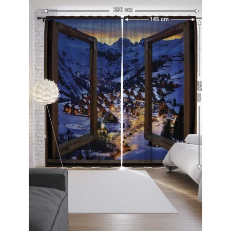 Photostes "Christmas Window", Saten, size 145x265 cm, 2 pcs-1