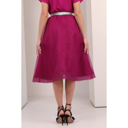Female skirt, size 46, fuchsia color-7