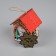 Christmas tree toy "House with the Snow Maiden", from batteries, glow warm white