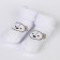 A set of socks for newborns 2 pairs (4 pcs.), Terry from 0 to 6 months., Blue/white color