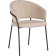 Chair on a metal frame Leo Metal/velor, black/beige 56x52x80 cm