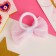 Hair elastic band Bant "Alyonushka" Strazinka, 6.5 cm, pink-white