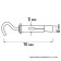 Anchor bolt of the bison, with a hook, yellow -preserved, 12x70 mm, 40 pcs