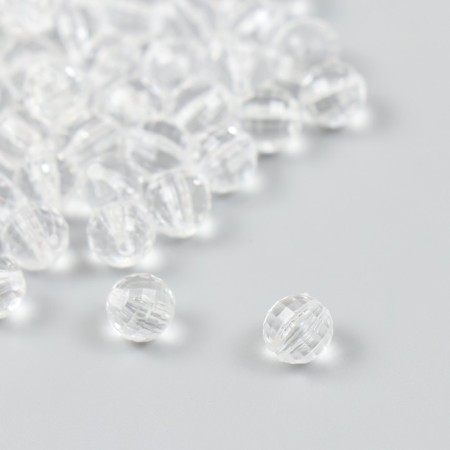 Beads for creativity plastic "Balls with faces - crystal" D = 0.8 set 20 g